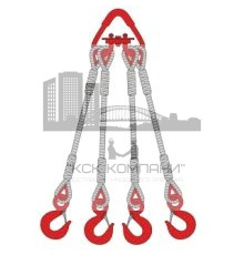 Строп канатный 4СК [г/п 16т/6000мм] четырехветвевой